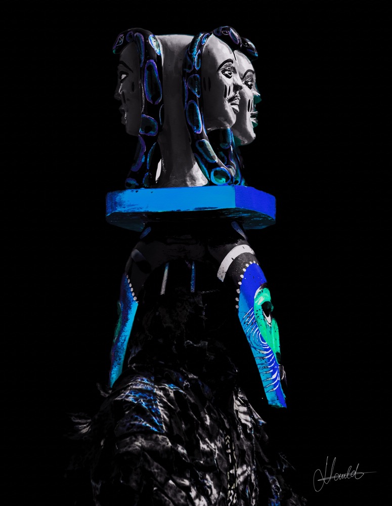 Masque bleu couronné, Collection, Nauld Adjahuime